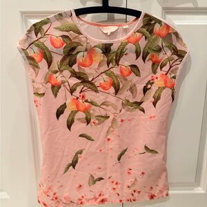 Ted Baker Pink Peach Print Blouse